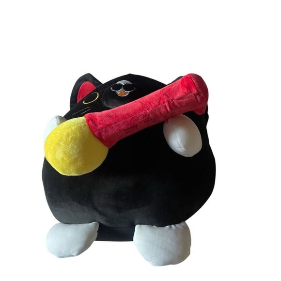 Snackles By Zuru LUNA The Black Cat Holding Pez Dispenser Plush Stuffed Animal - Picture 5 of 7